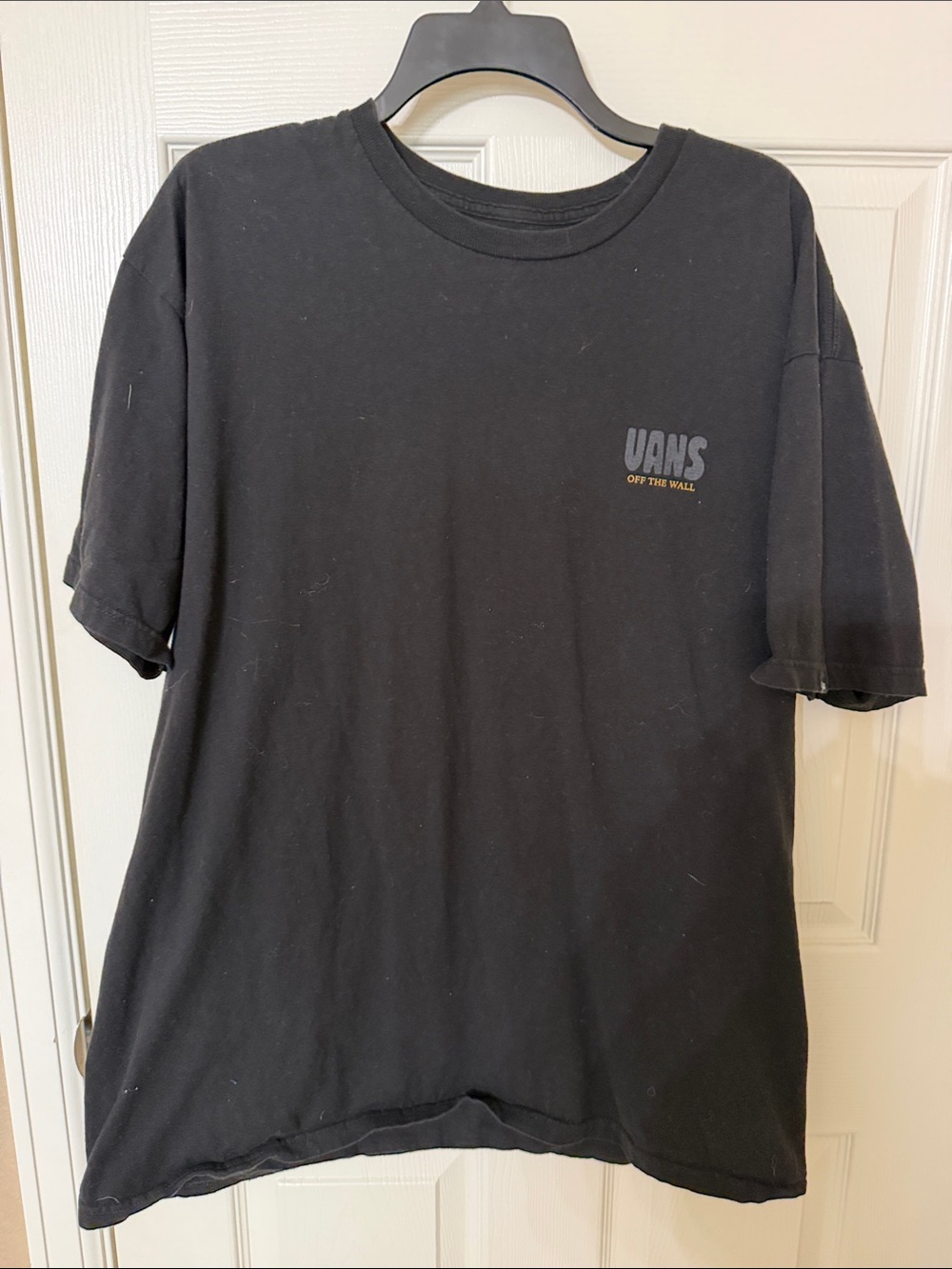 Vans Black Short Sleeve Crewneck Tee with Small Chest Logo